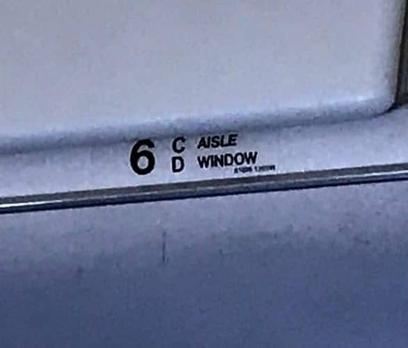 airplane seat marker